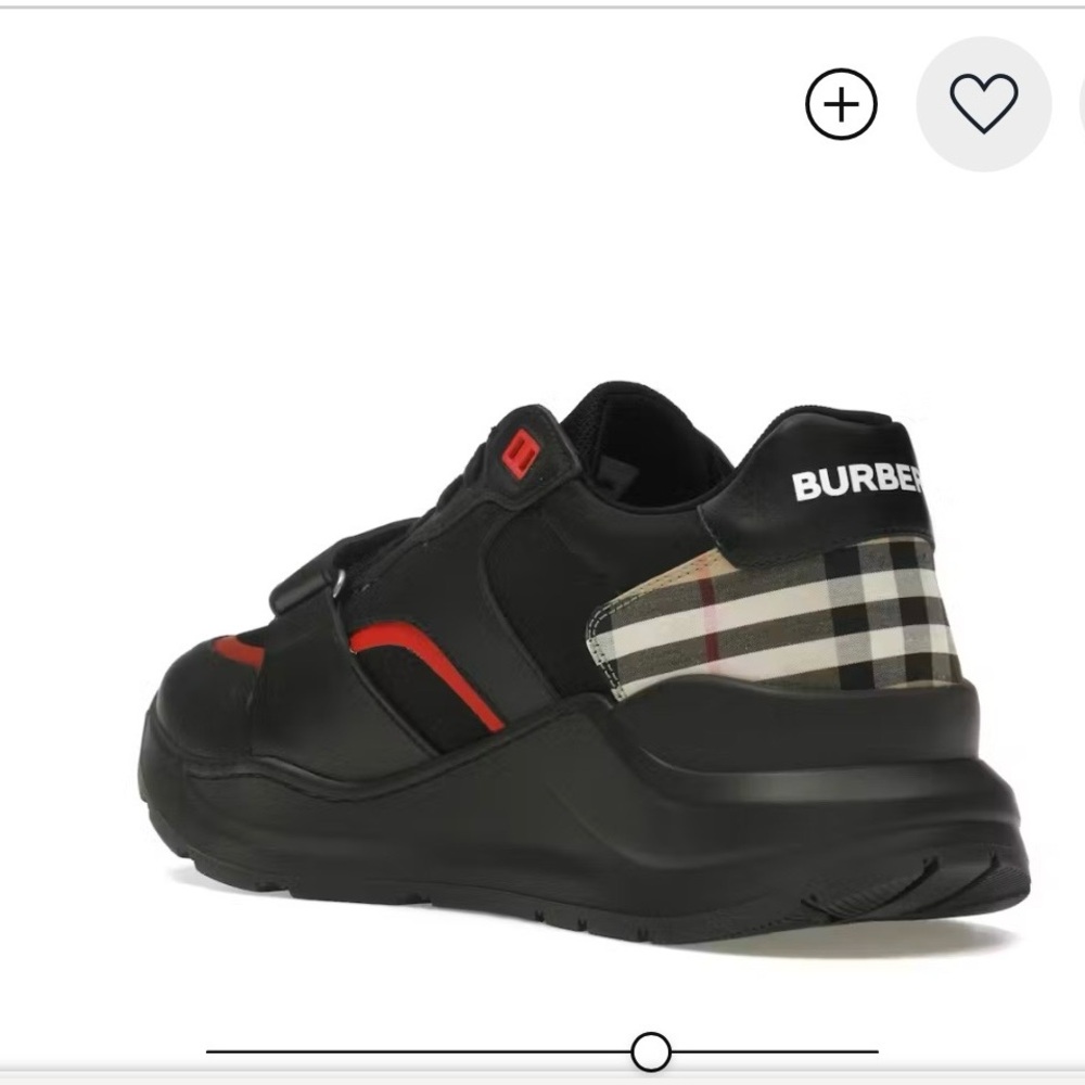 Burberry Men's Black and Red Sneakers